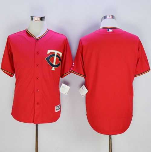 Minnesota Twins Customized Men's Red New Cool Base Stitched Baseball Jersey